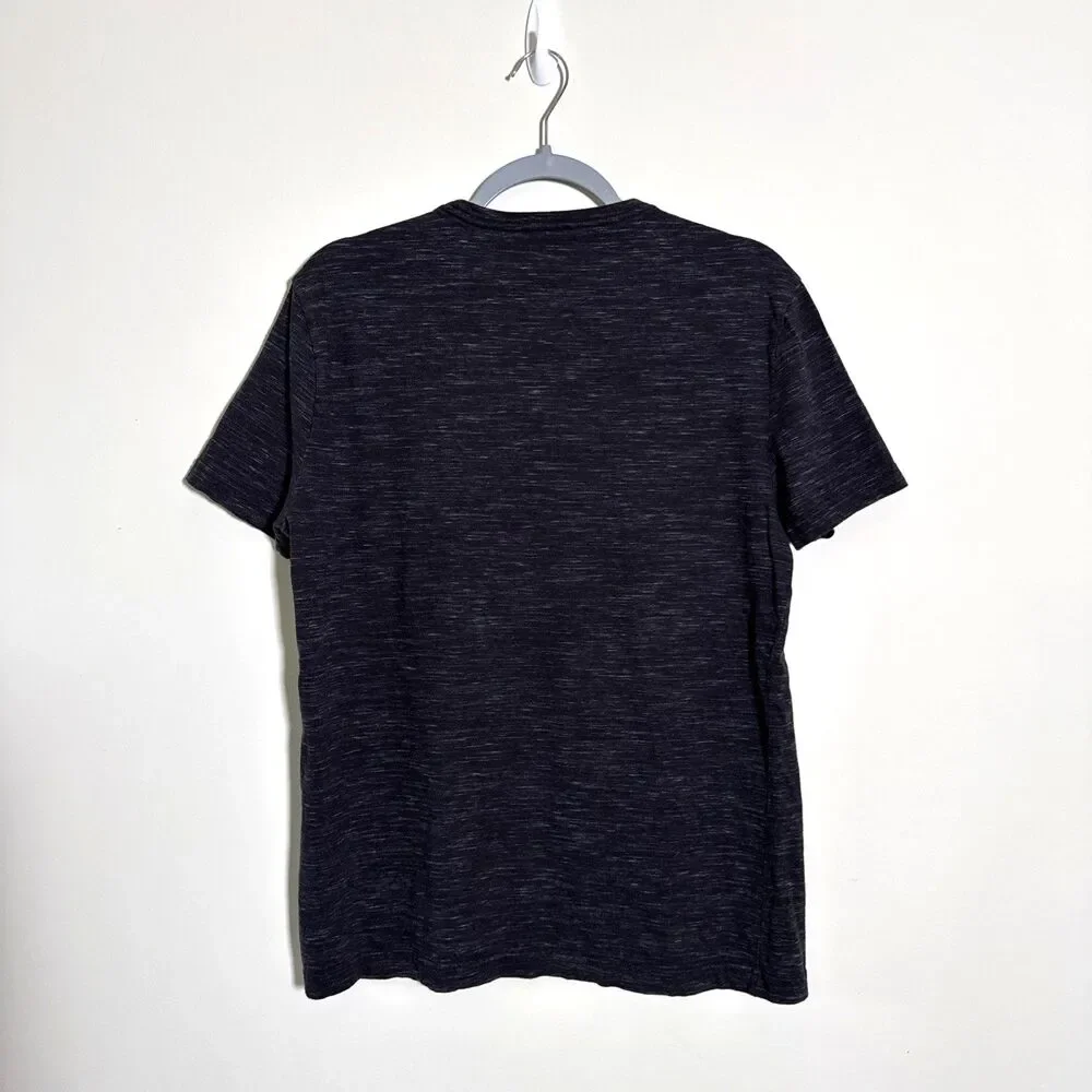 Banana Republic Soft Wash Men's Gray Black Crew Neck T-Shirt Size Medium Casual